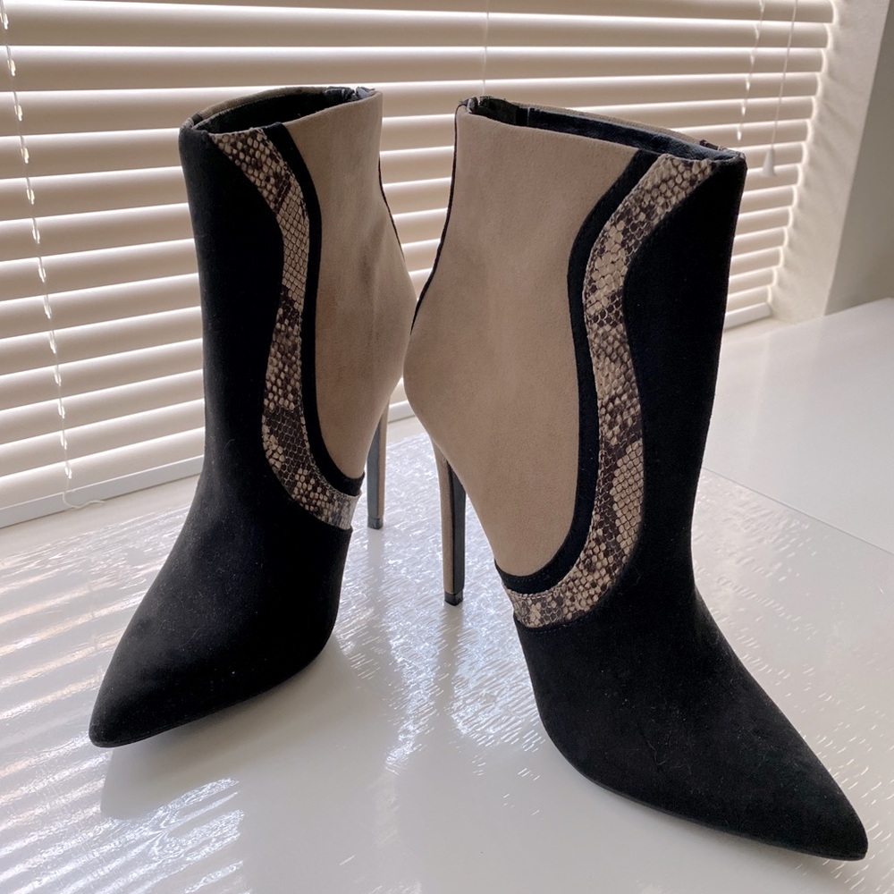 New Just Fab heeled booties.